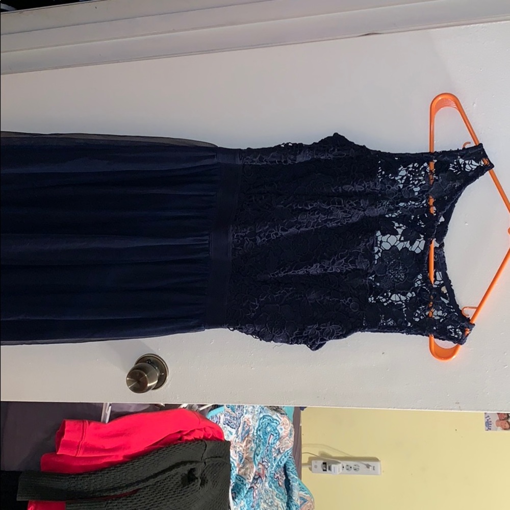 Navy blue lace dress